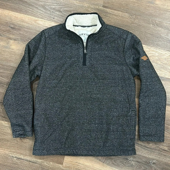 Orvis Other - Orvis Men’s Fleece Lined Sherpa Quarter Zip in Black Size medium pullover
